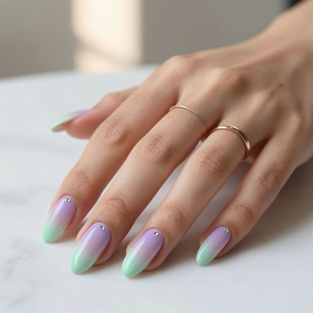 Soft Pastel Ombre Gradient Nails