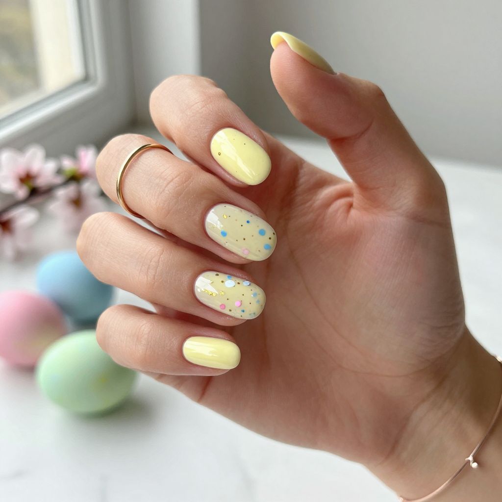 Speckled Egg Inspired Nails