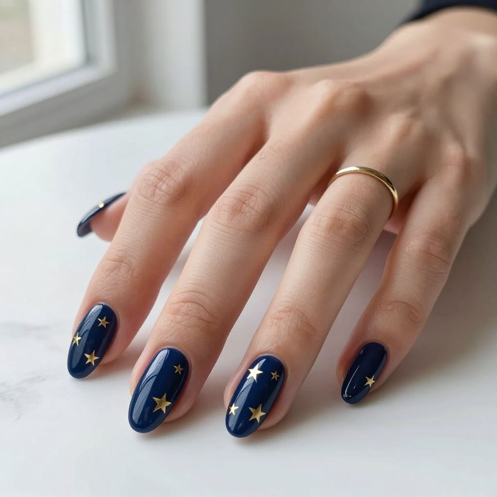 Elegant 4th of July nail design 1