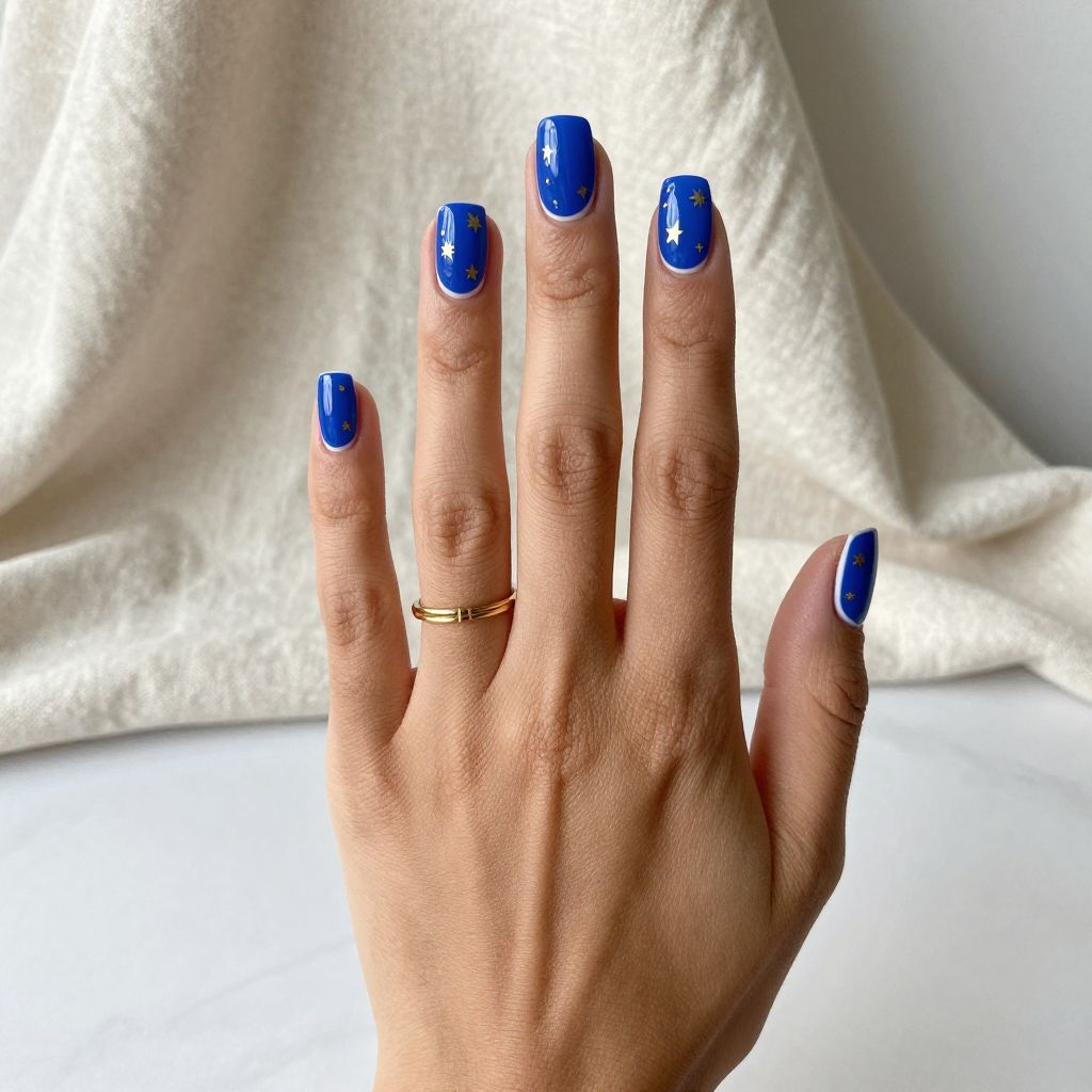 Elegant 4th of July nail design 10