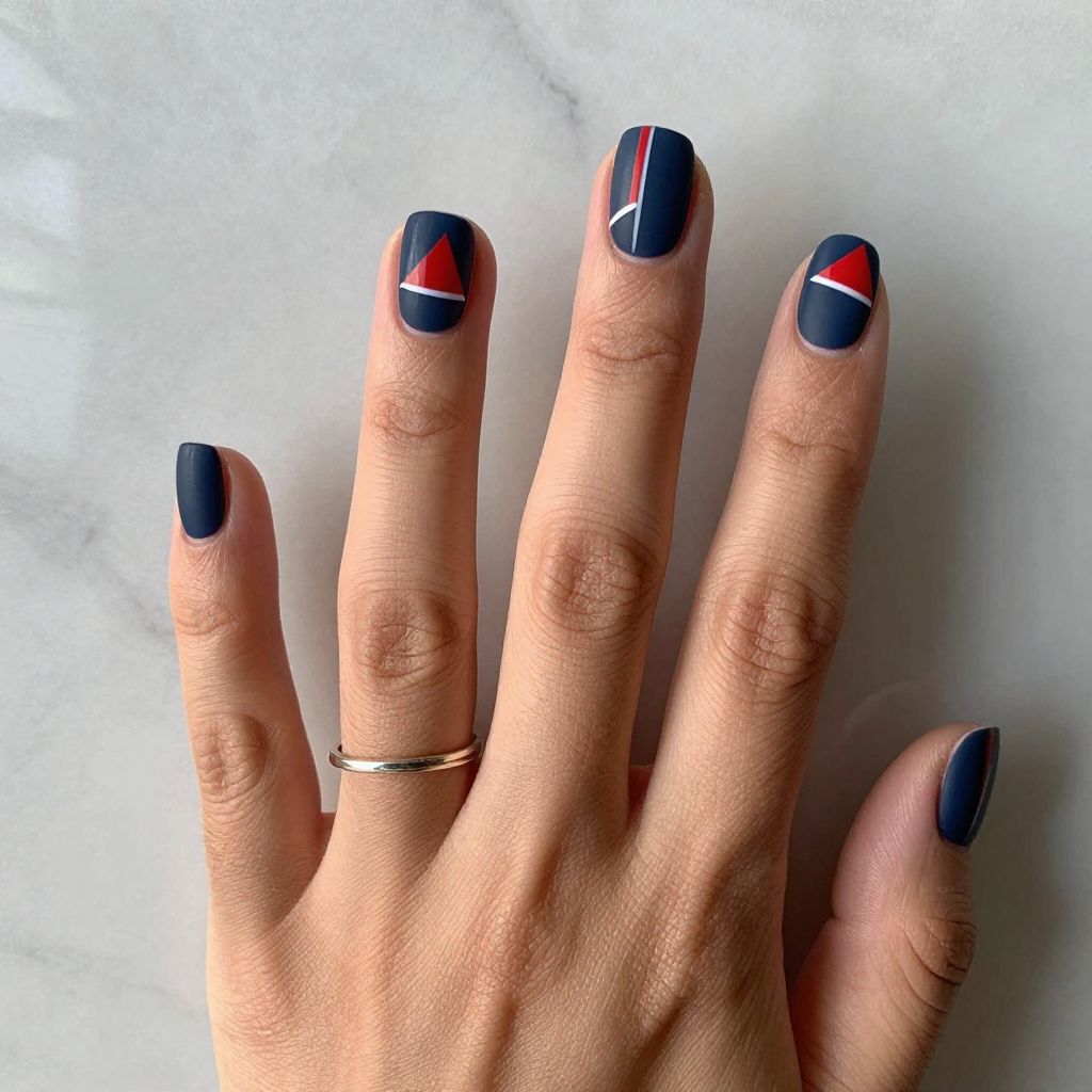 Elegant 4th of July nail design 12