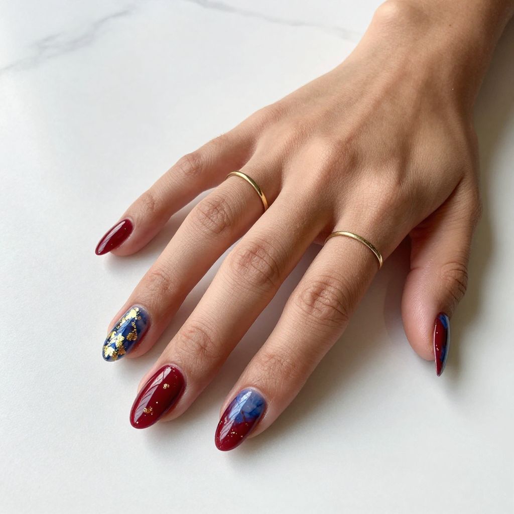 Elegant 4th of July nail design 13