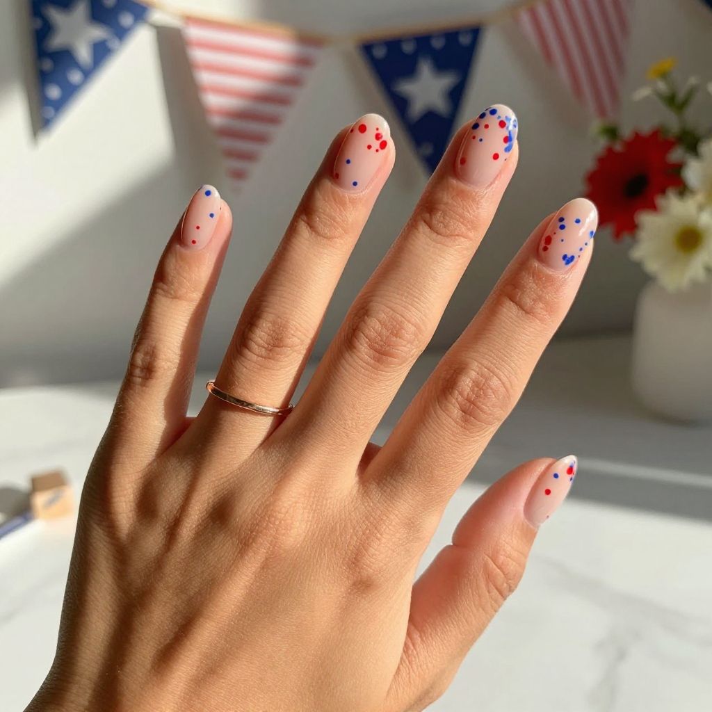 Elegant 4th of July nail design 9