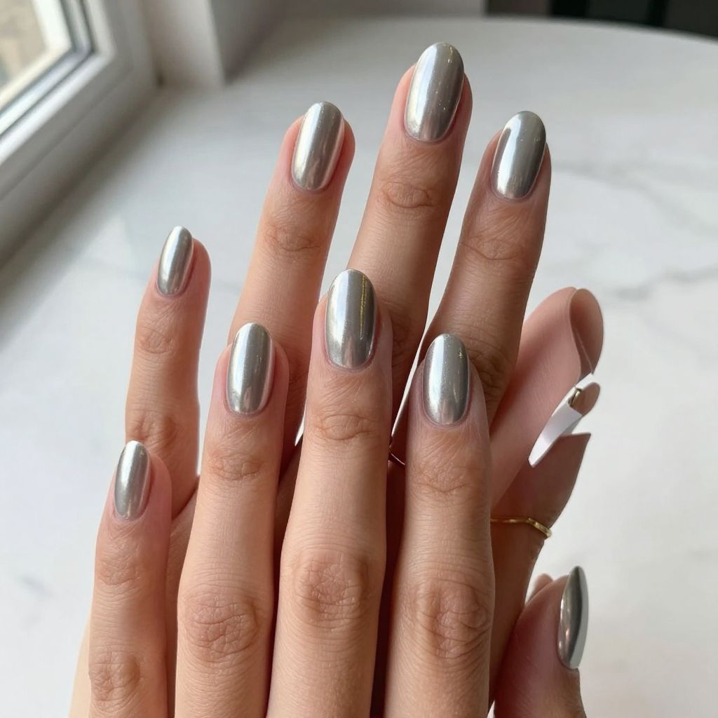 Matte Chrome with Glossy Accent Line