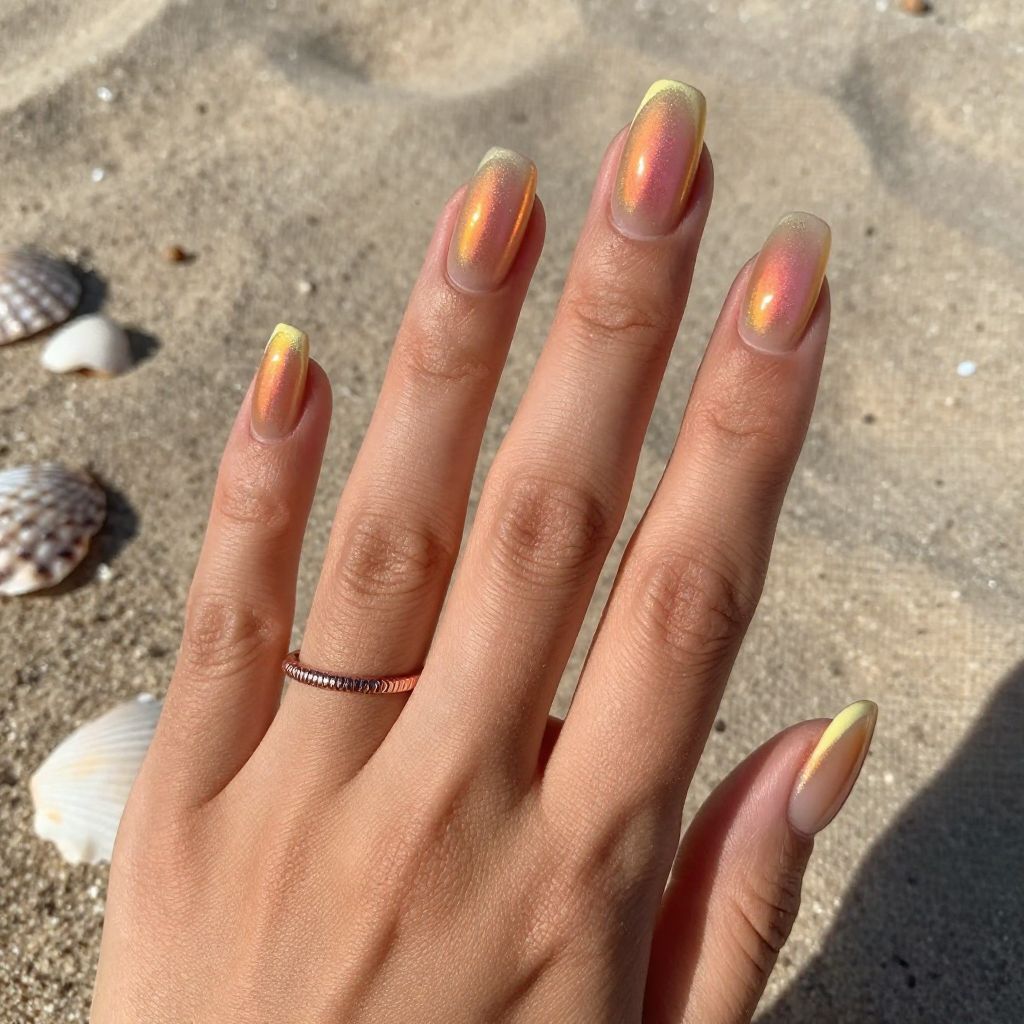Gradient Chrome Sunset Effect