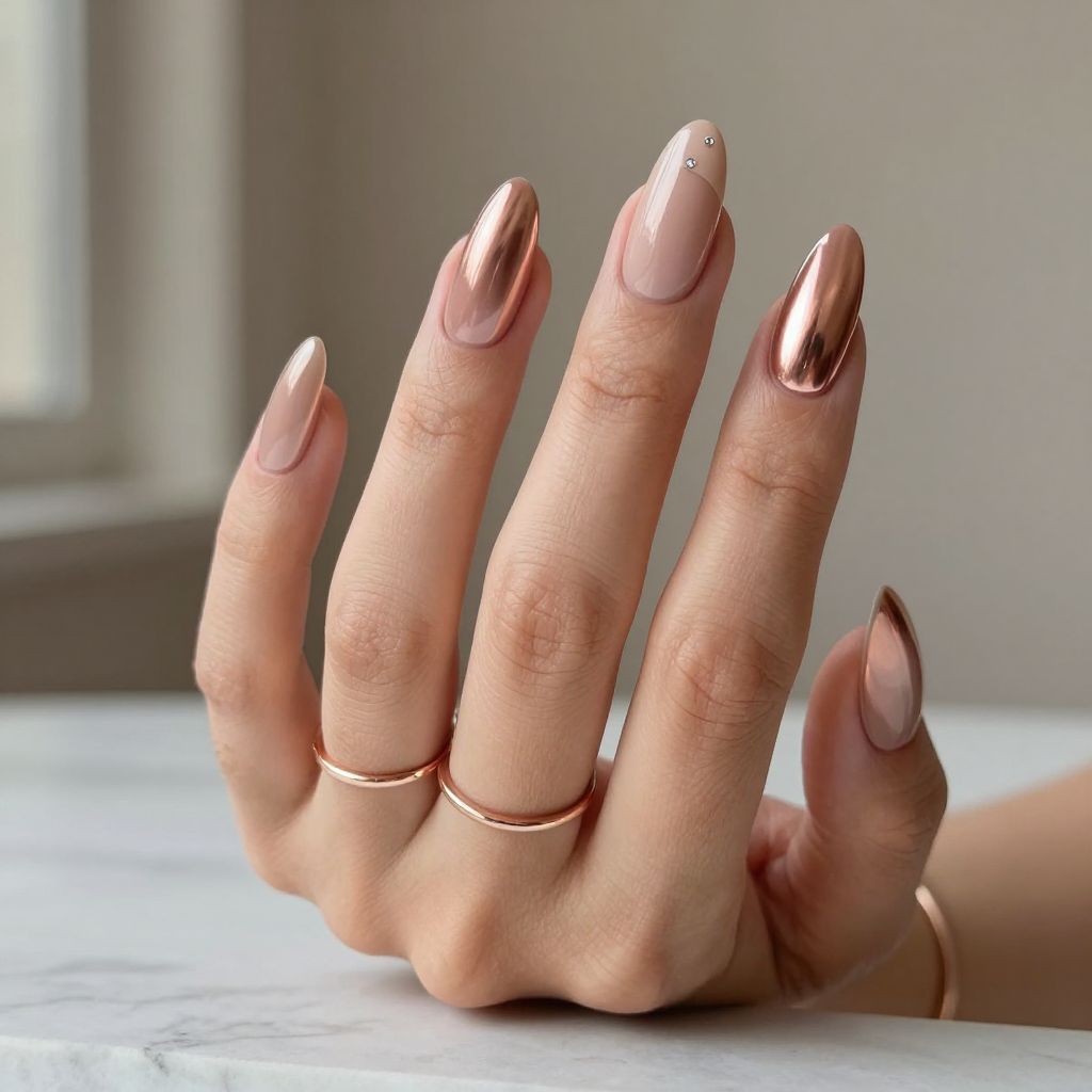 Rose Gold Chrome with Matte Band