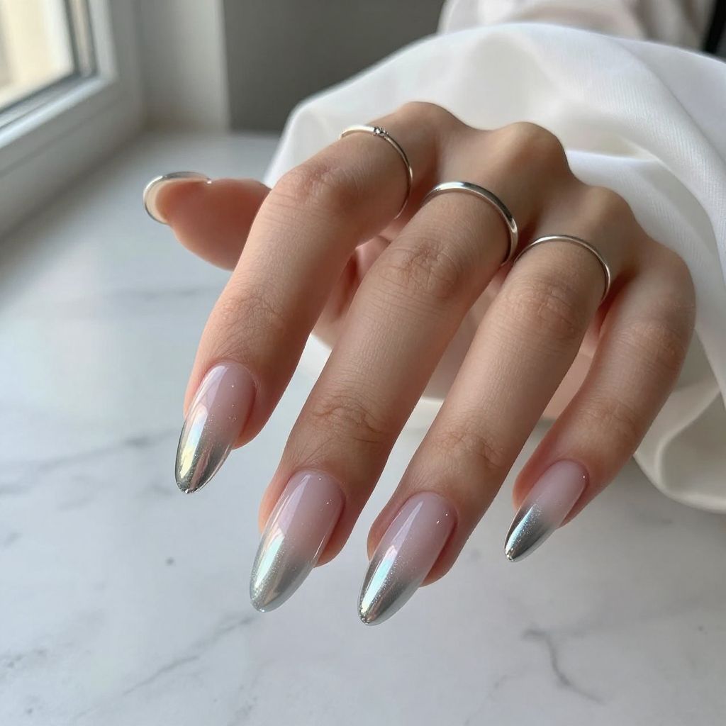 Chrome Ombré Gradient Nails