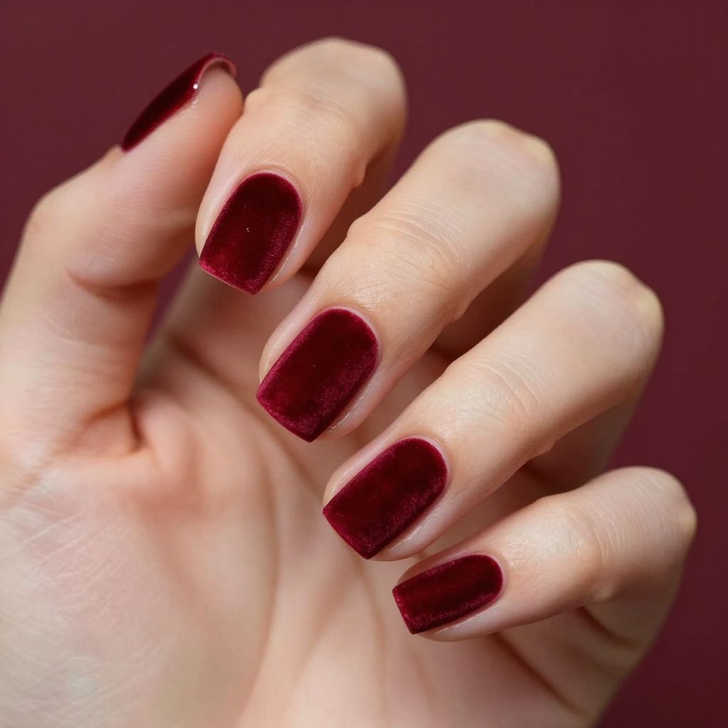 Dark Red nail idea 5