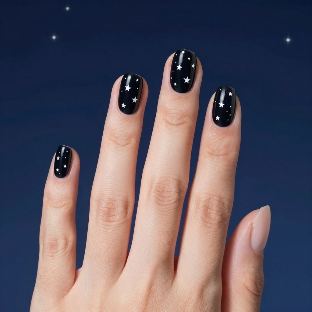 Black nails idea 11