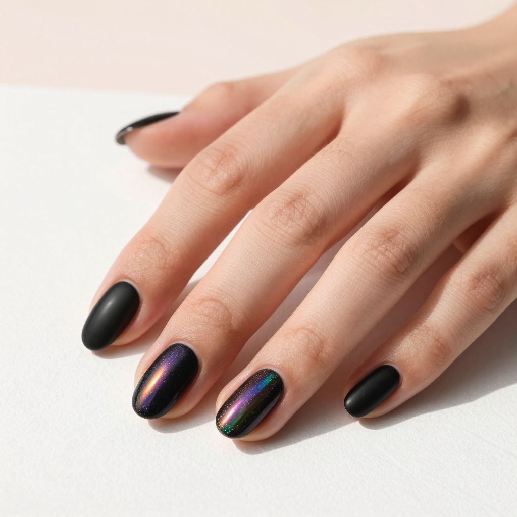 Black nails idea 9