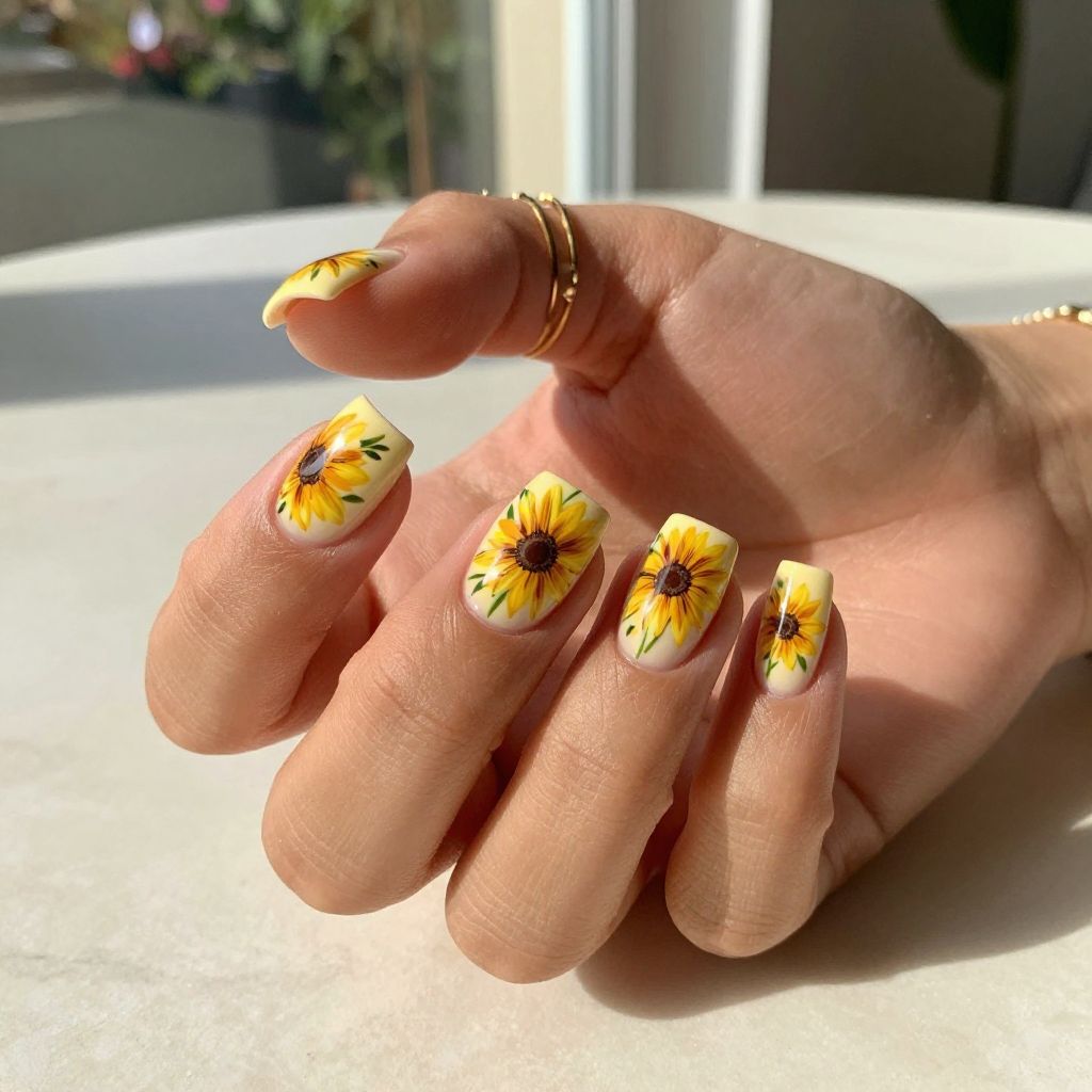 Sunflower Statement Nails