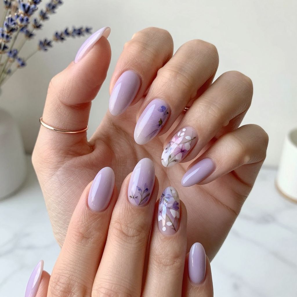 Lavender Watercolor Florals