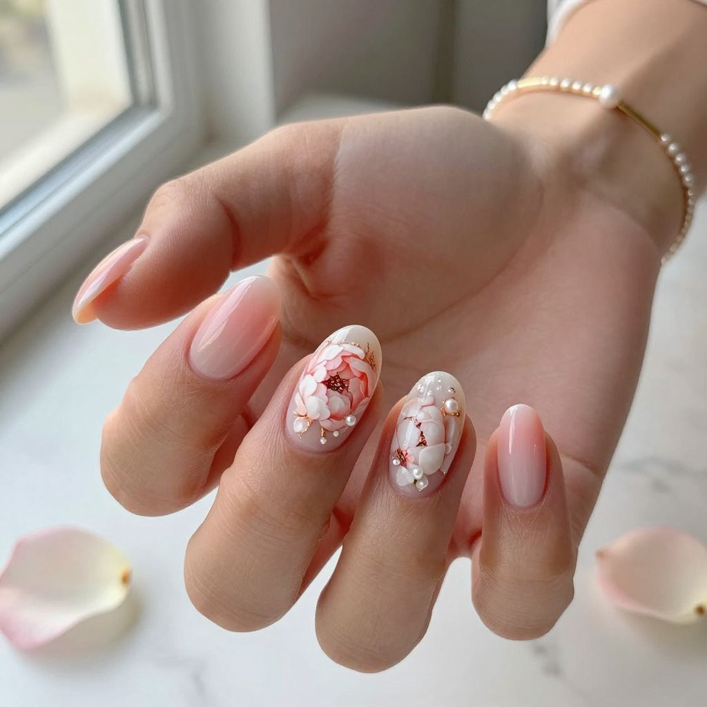Peony Paradise Luxe Nails