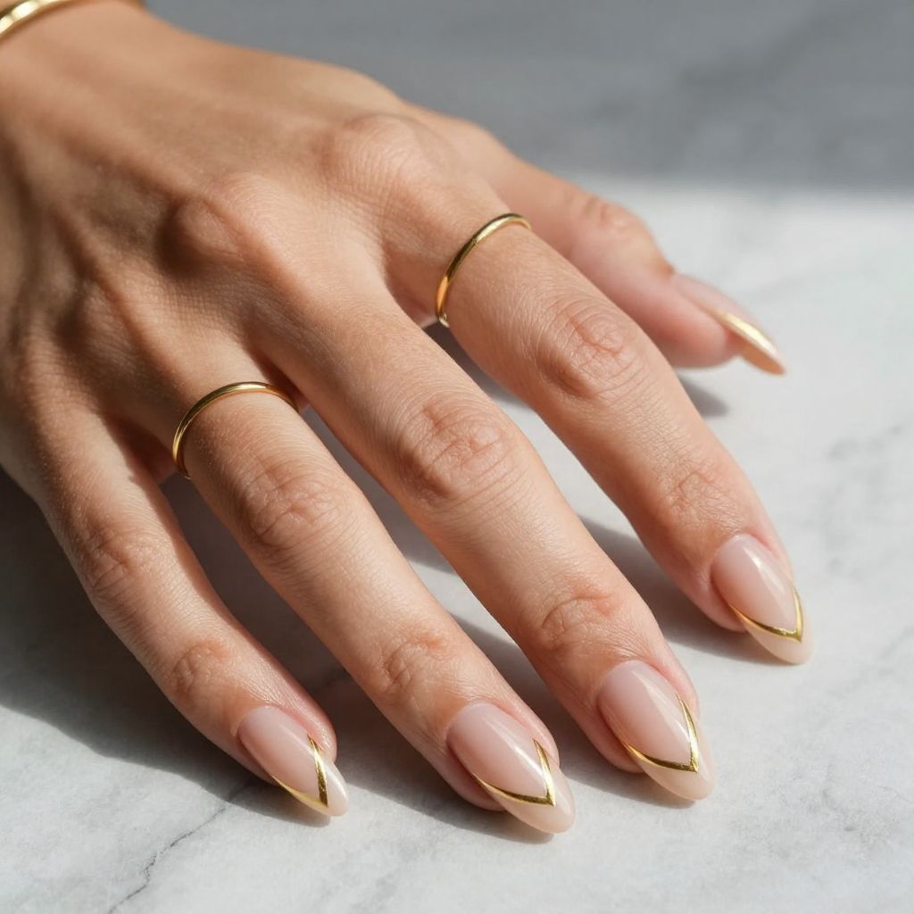 Gold Striping with Negative Space