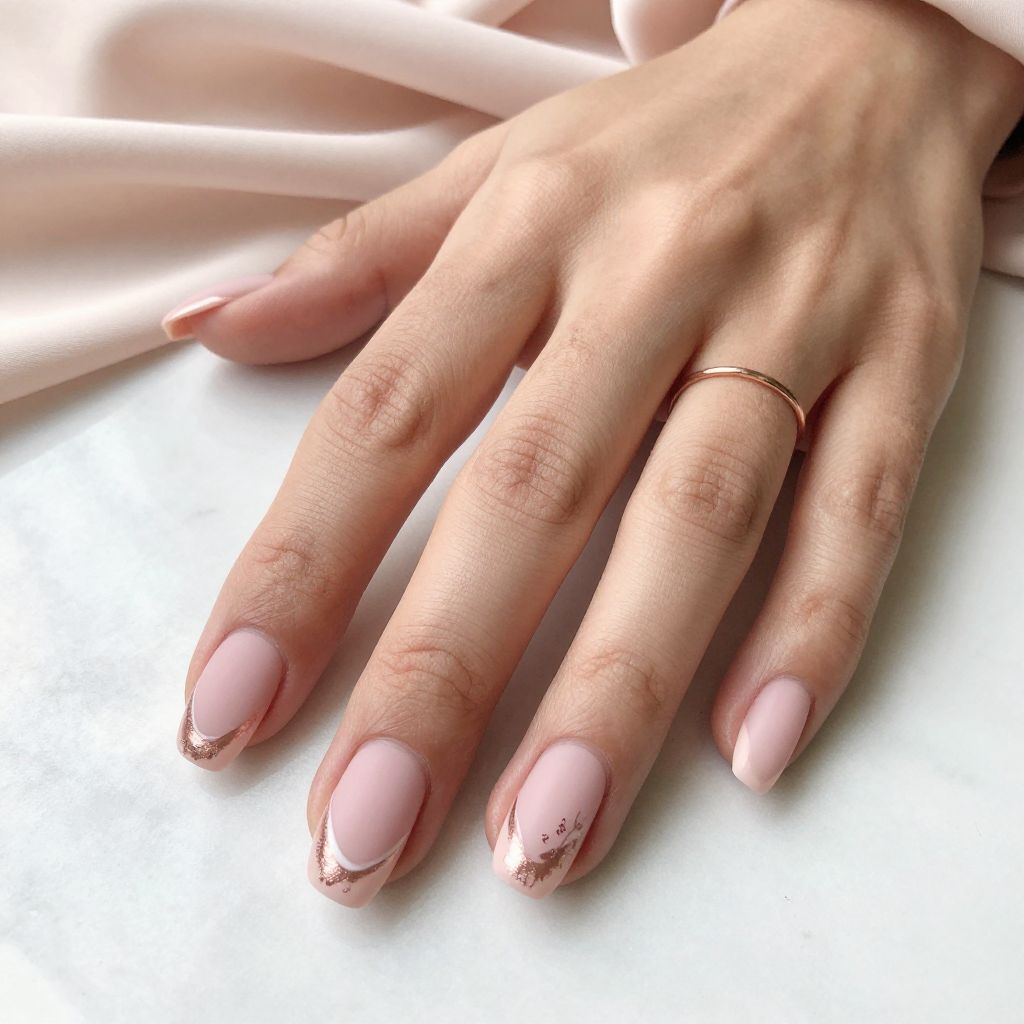 Ballet Pink with Metallic Rose Gold Accents