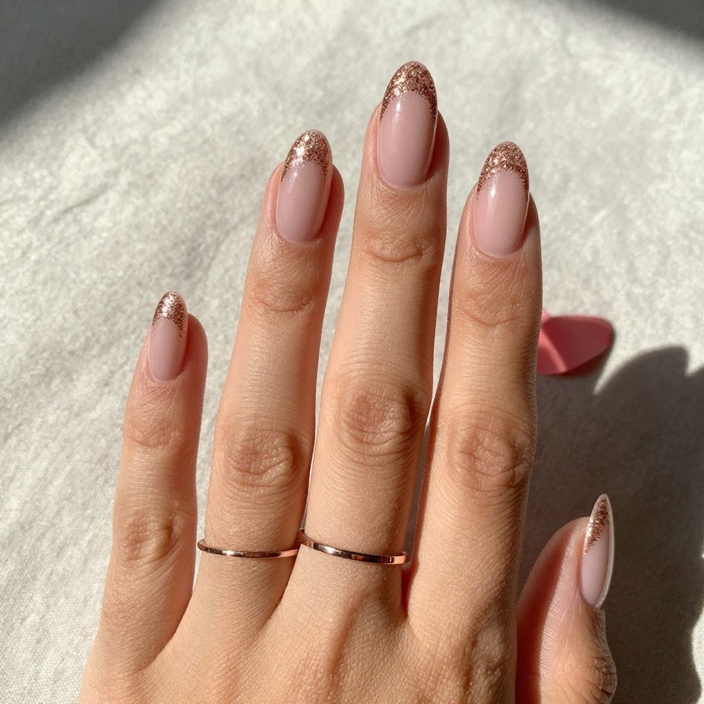 Rose Gold Glitter Ombre