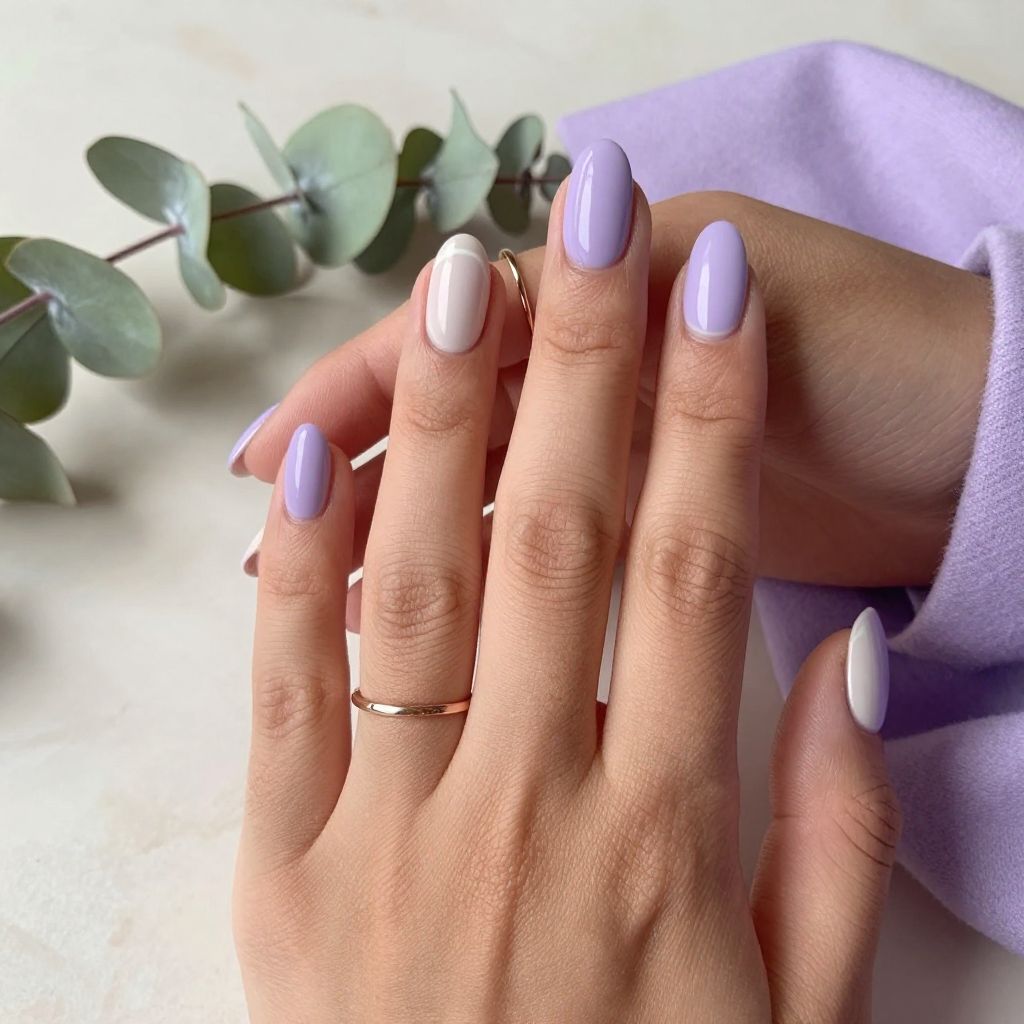 Lavender Dream Minimalist Nails