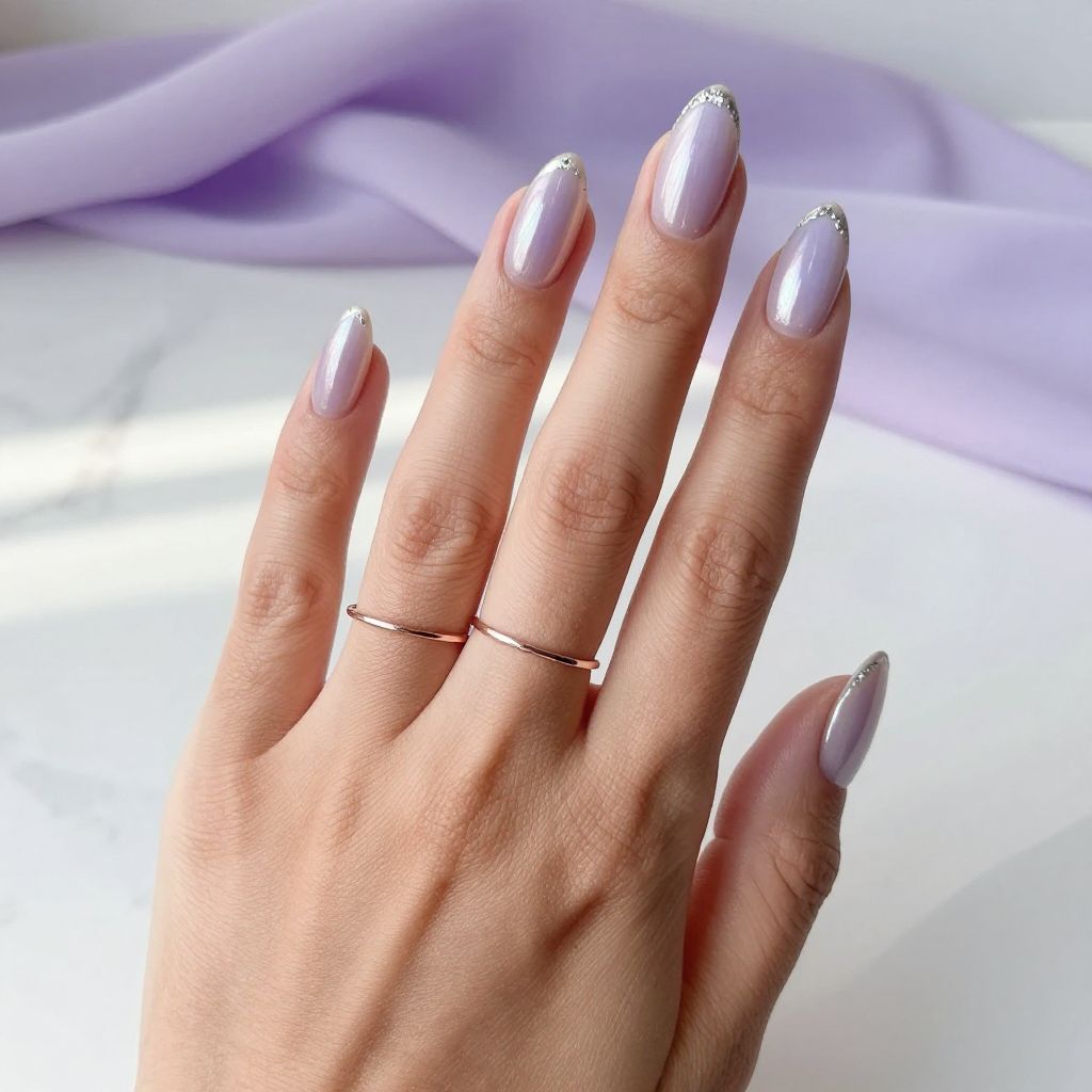 Pearlescent Lavender Dream Nails