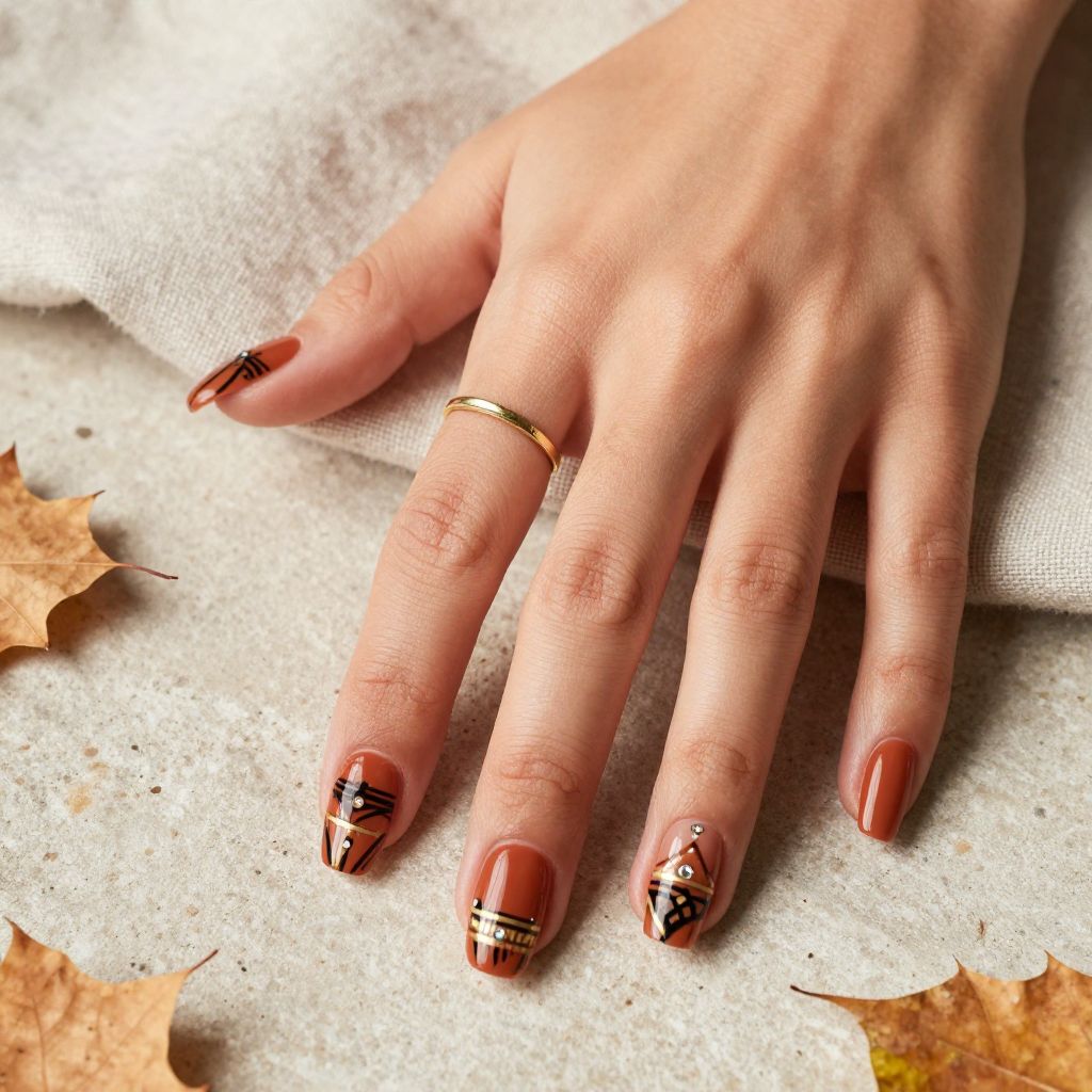 Terracotta with Ethnic Geometric Prints