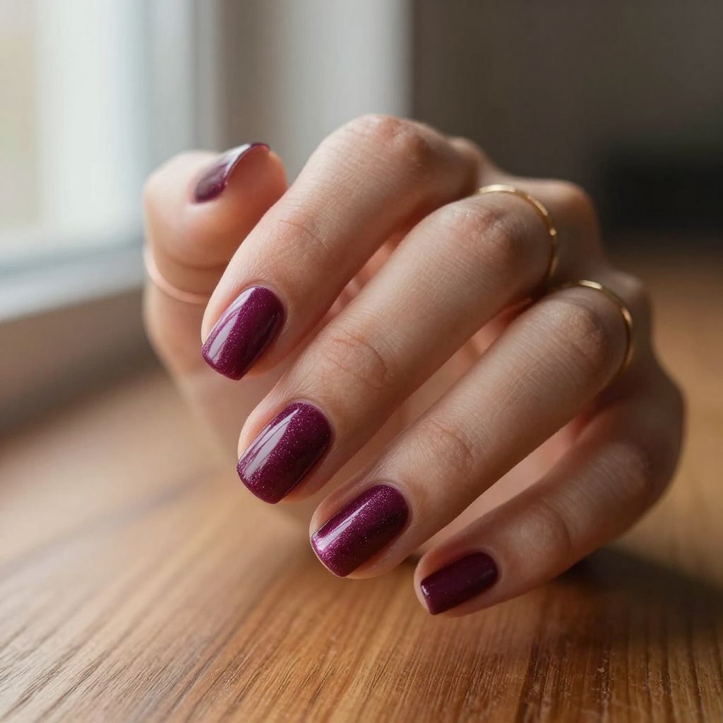 Deep Plum with Shimmer Finish