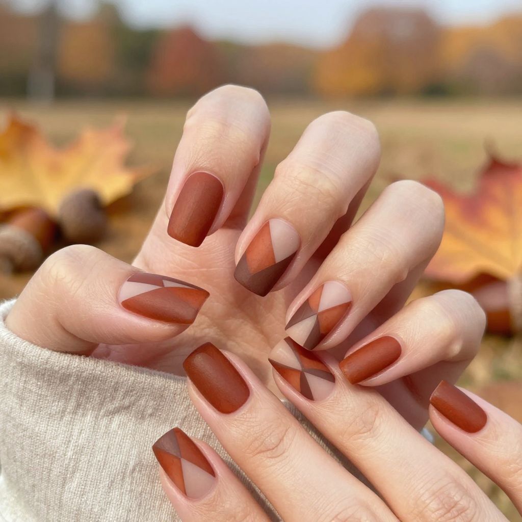 Fall Nail Designs Simple nail idea 11