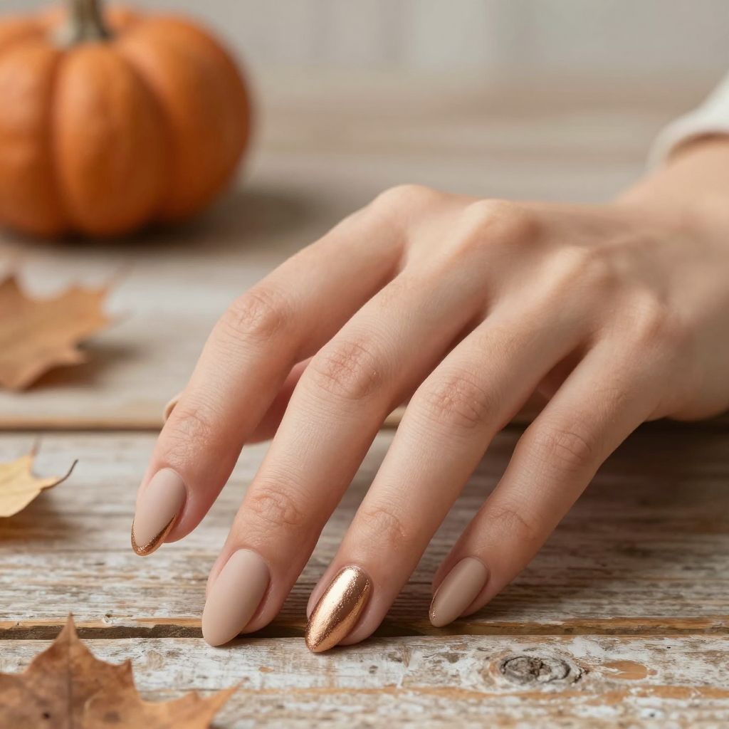 Fall Nail Designs Simple nail idea 12