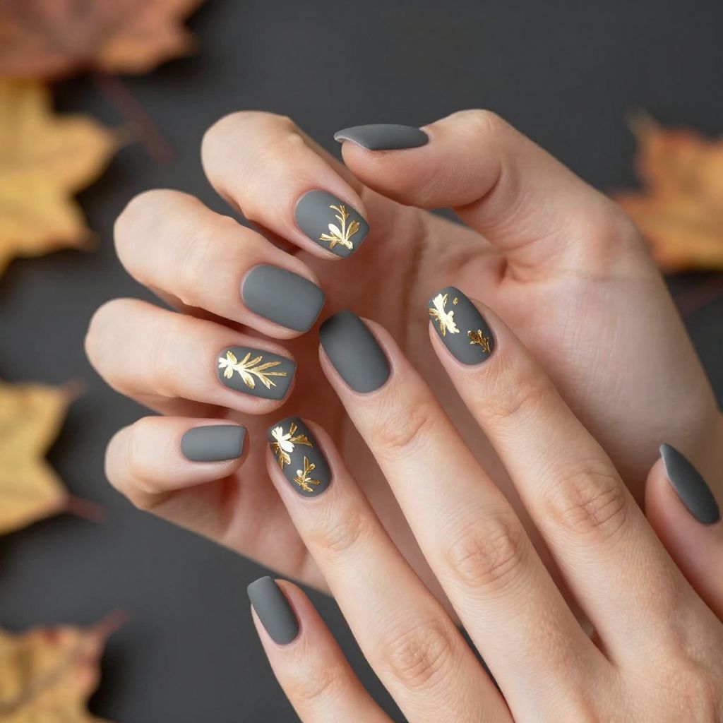 Fall Nail Designs Simple nail idea 15