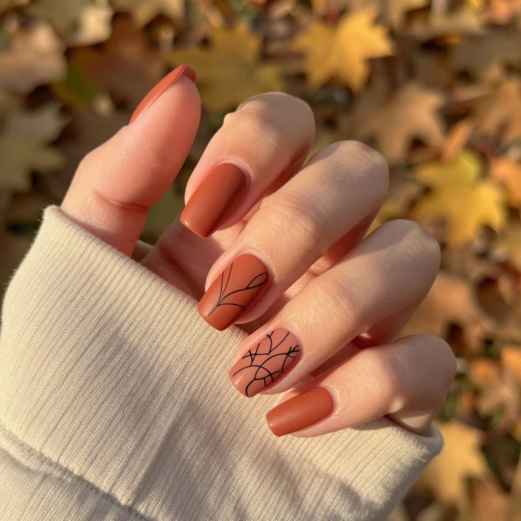 Fall Nail Designs Simple nail idea 4