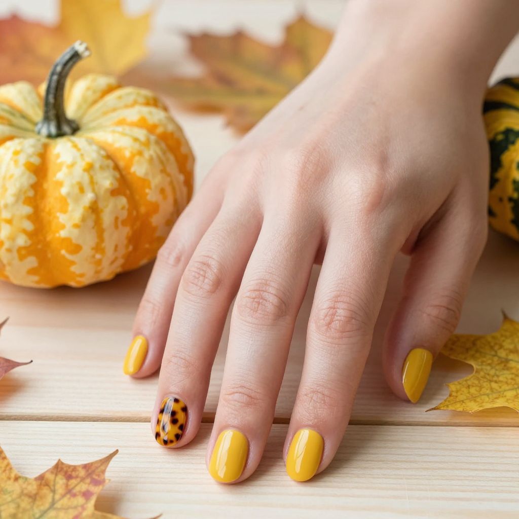 Fall Nail Designs Simple nail idea 6