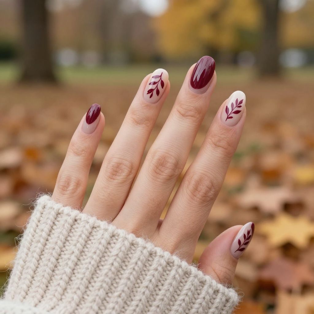 Fall Nail Designs Simple nail idea 7