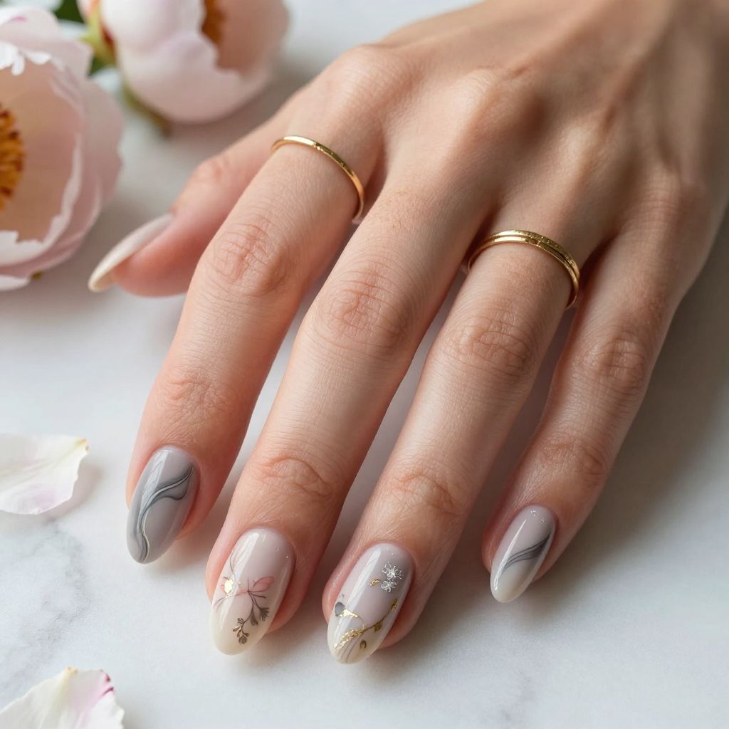 Floral nail designs 12