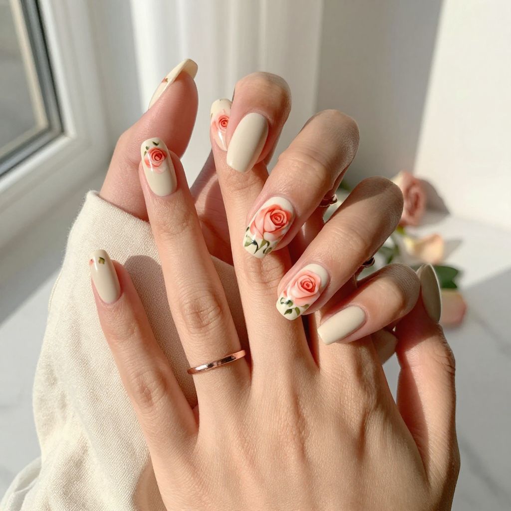 Floral nail designs 8