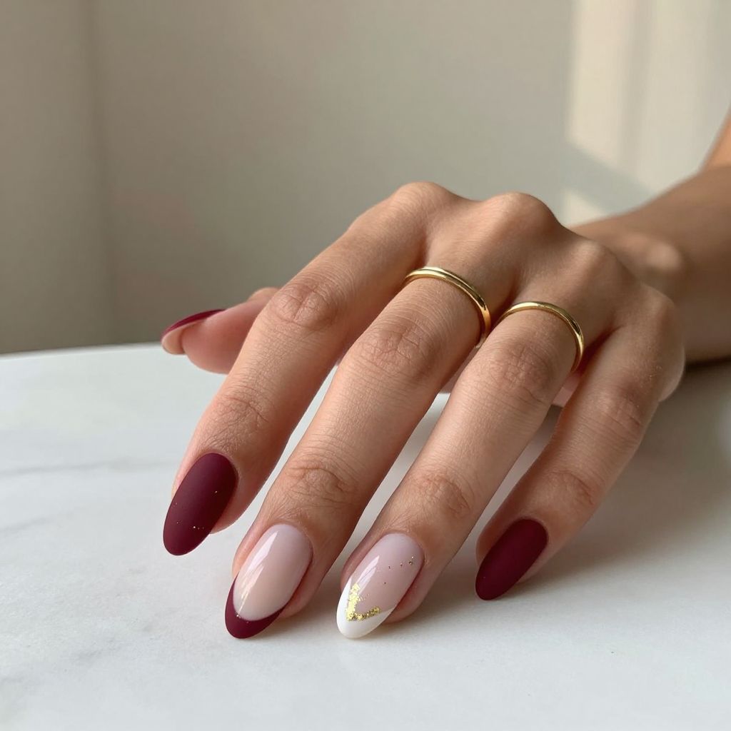 Reversed French Tips with Base as Feature