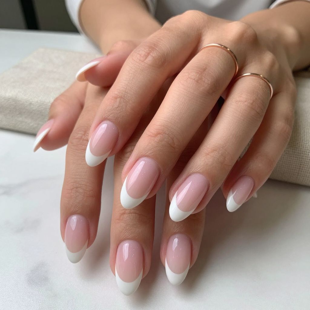 Ombre French Tips with Gradient Transition