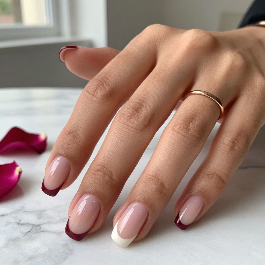 Ombre Gradient French Tips