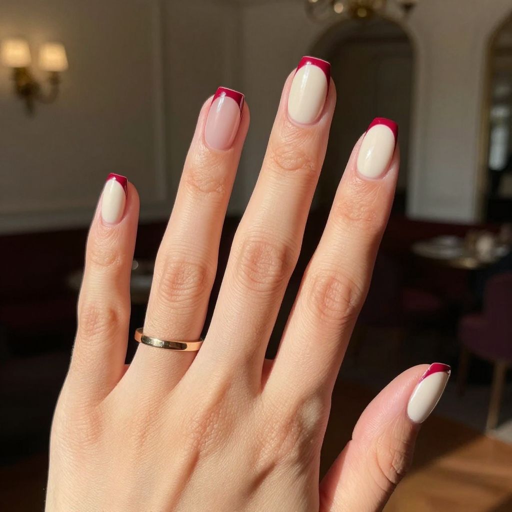 French Tip Nail Designs Short nail idea 9
