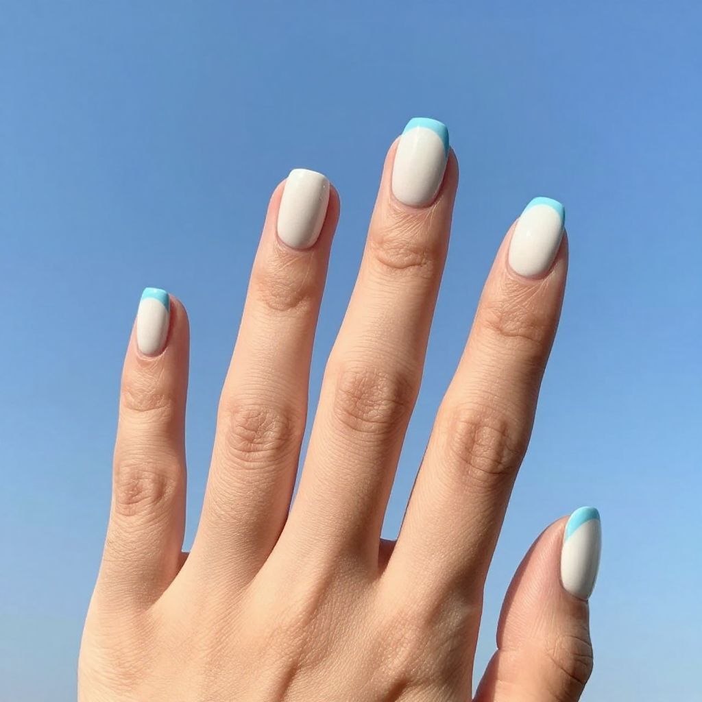 French Tip Nail Designs Short nail idea 10