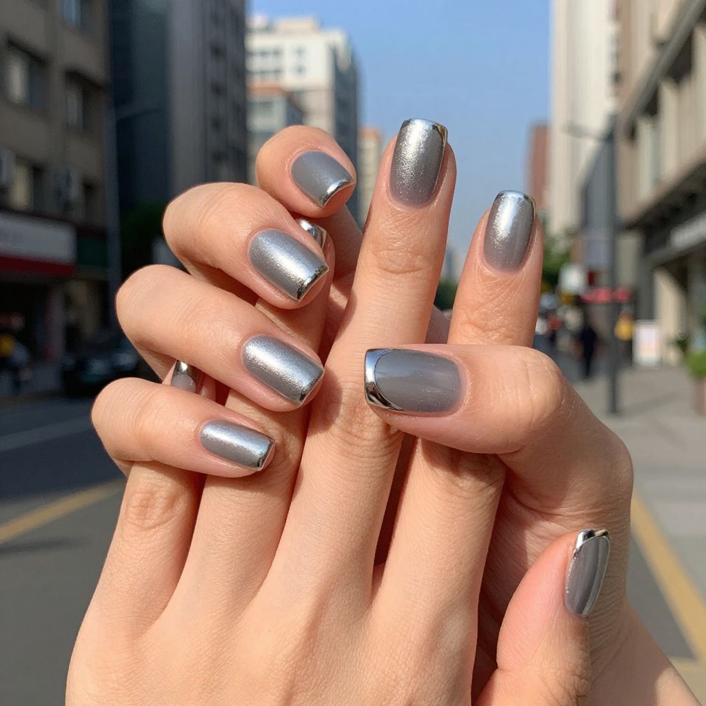 French Tip Nail Designs Short nail idea 13