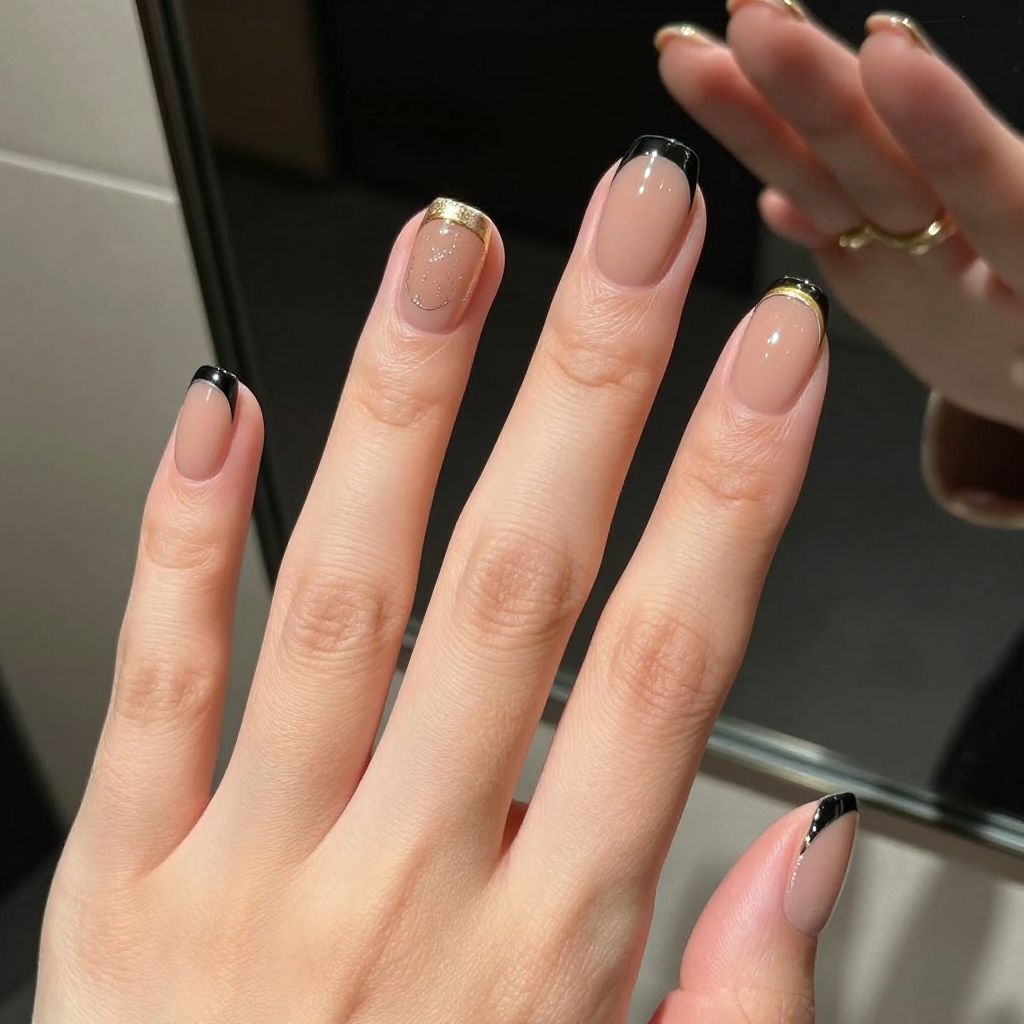 French Tip Nail Designs Short nail idea 14