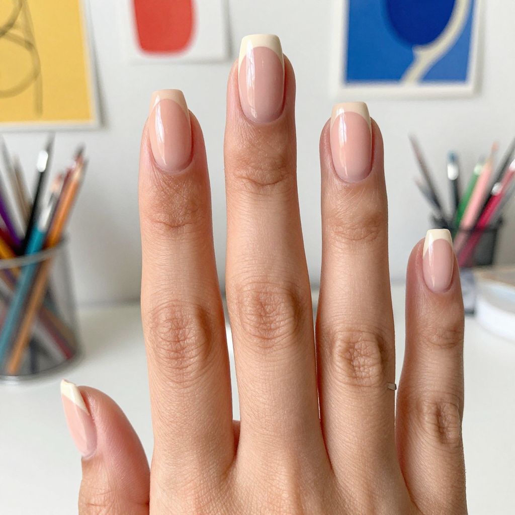 French Tip Nail Designs Short nail idea 4