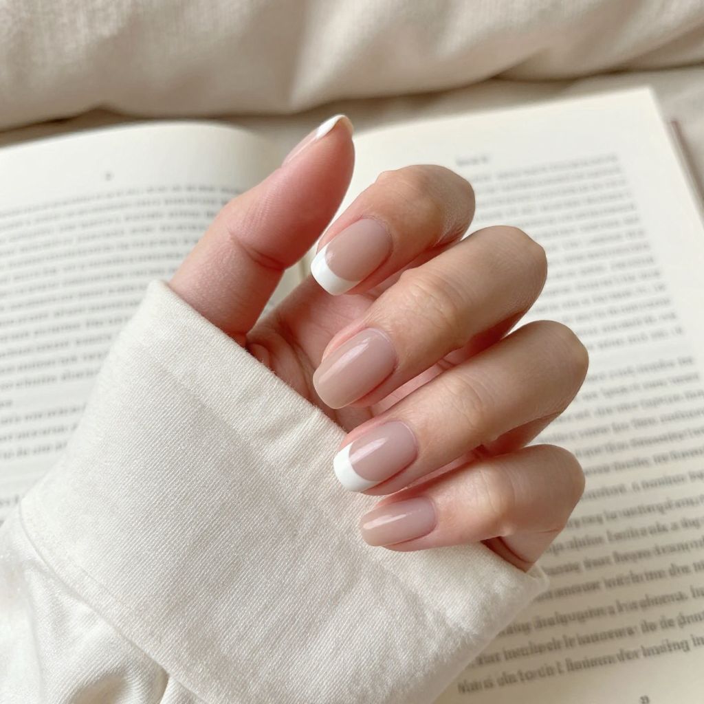 French Tip Nail Designs Short nail idea 8