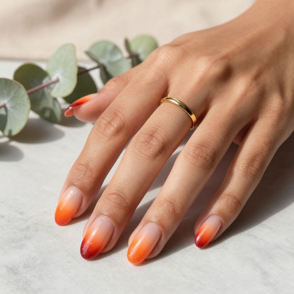 Ombre Sunset Gradient Nails
