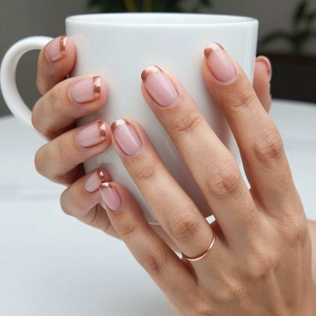 Blush Pink with Ombré Rose Gold Fade
