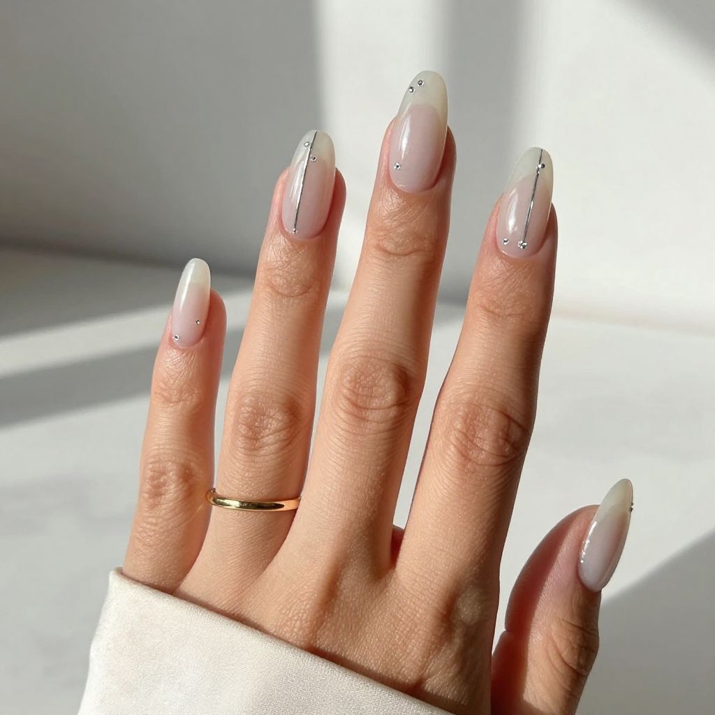 Milky Quartz Coffin Nails