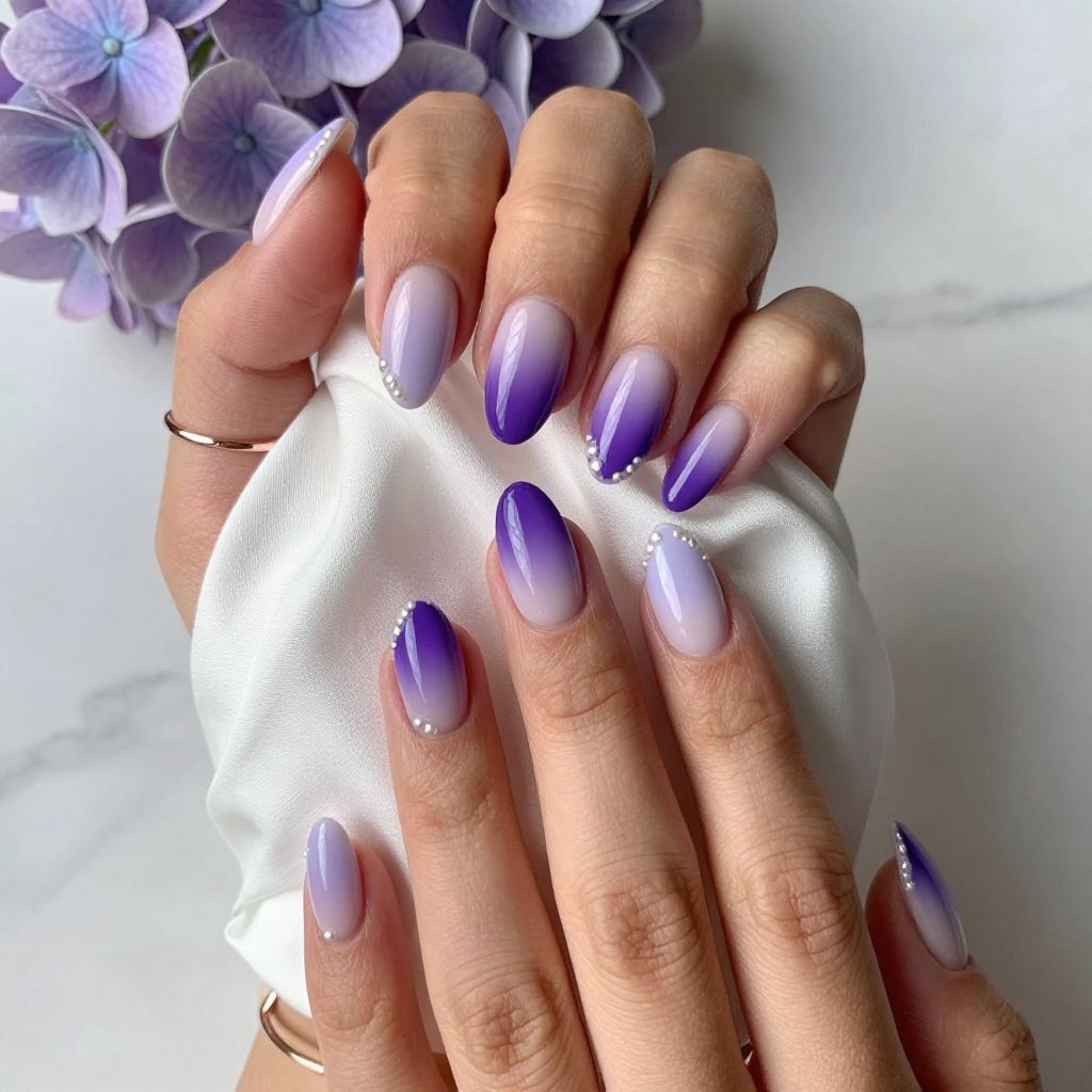 Lavender Ombre with Pearl Accents