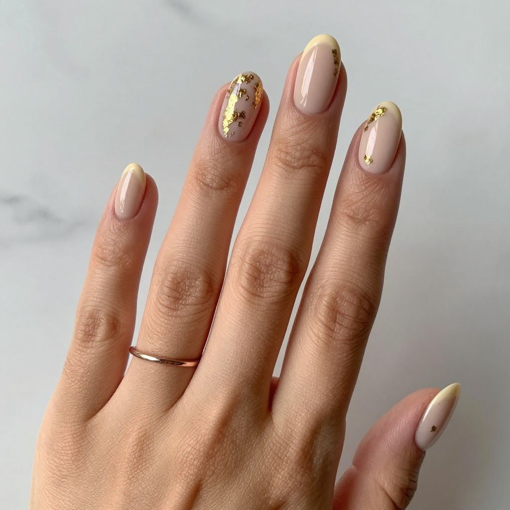 Classic Gold Foil Manicure