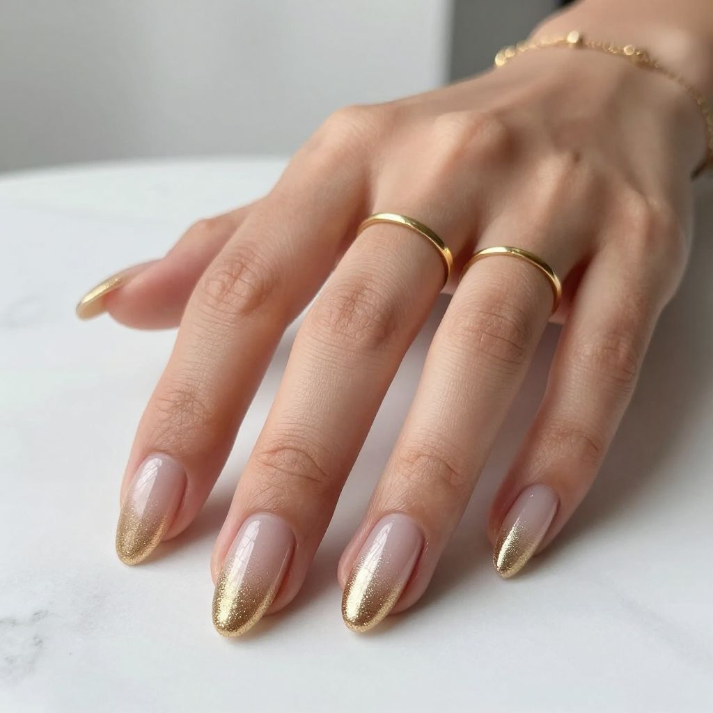 Gold Glitter Ombre Fade