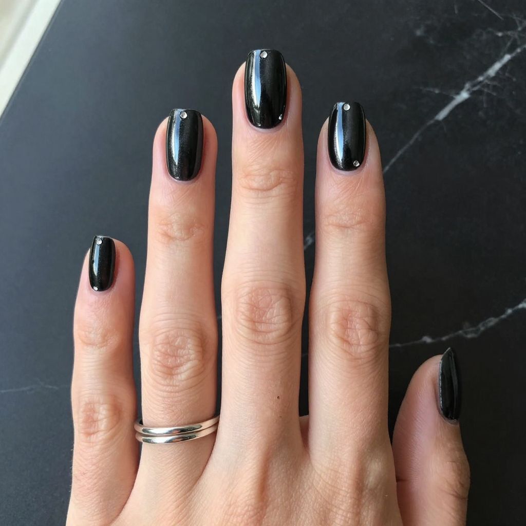 Black Cat Eye Nails