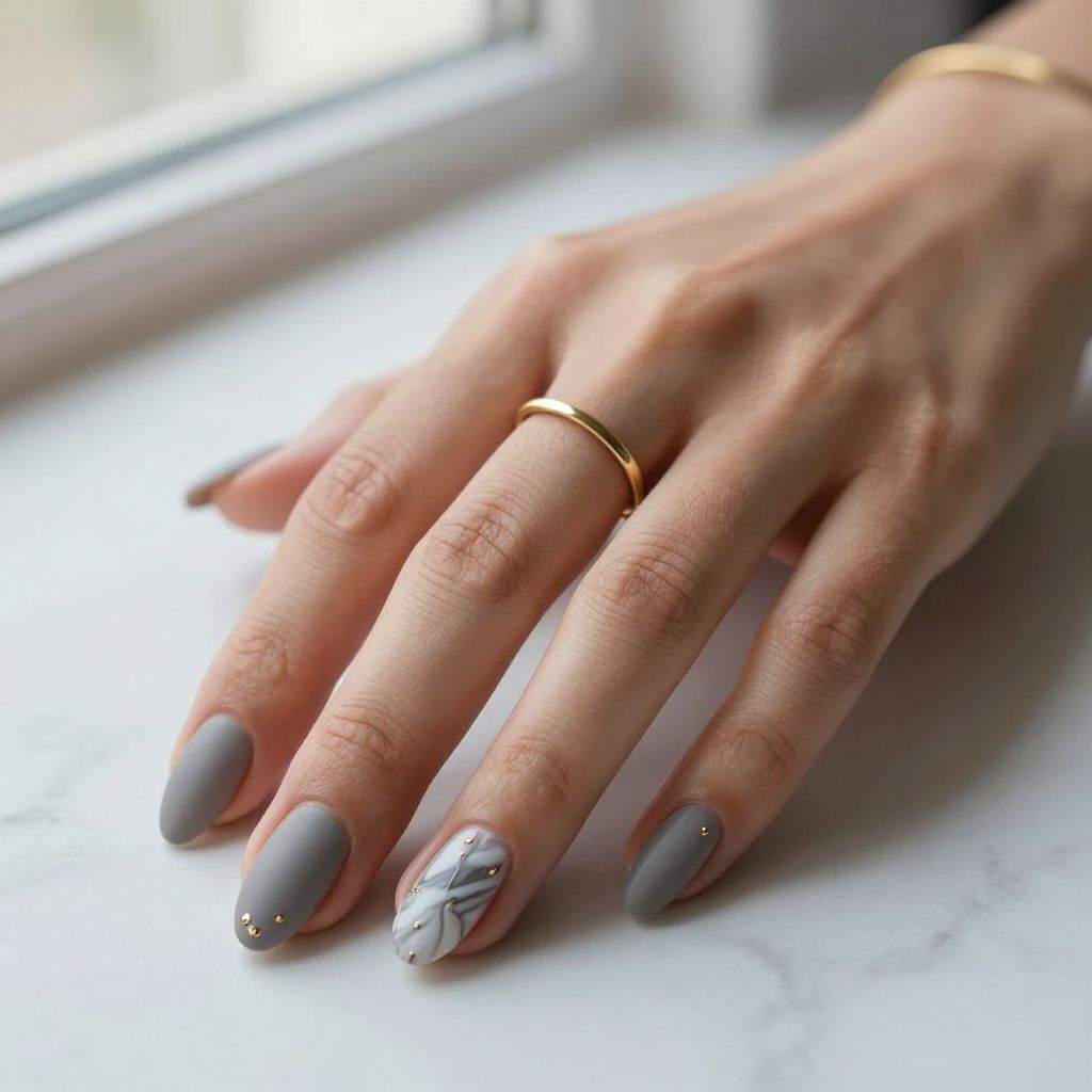 Grey Nail Designs 5