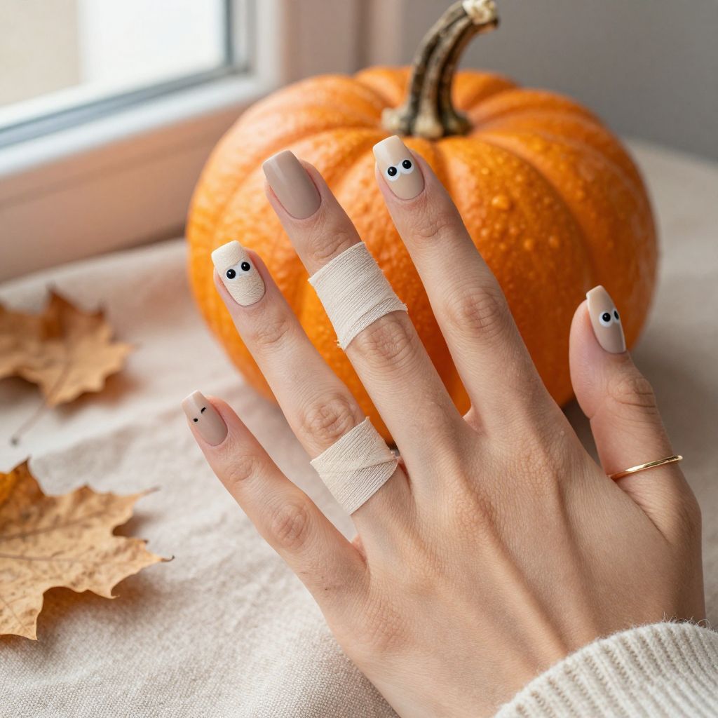 Mummy Wrapped Nails